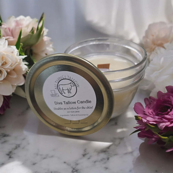 Diva Tallow Lotion Candle