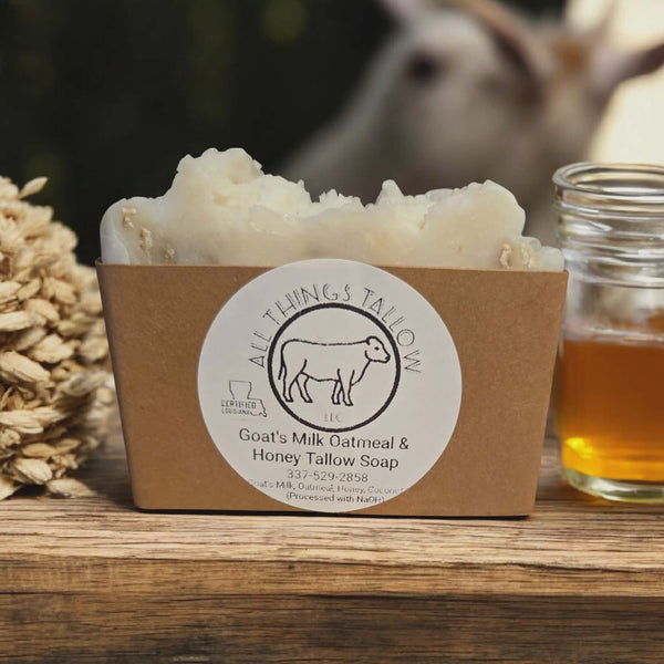 Goat's Milk, Oatmeal & Honey Tallow Soap