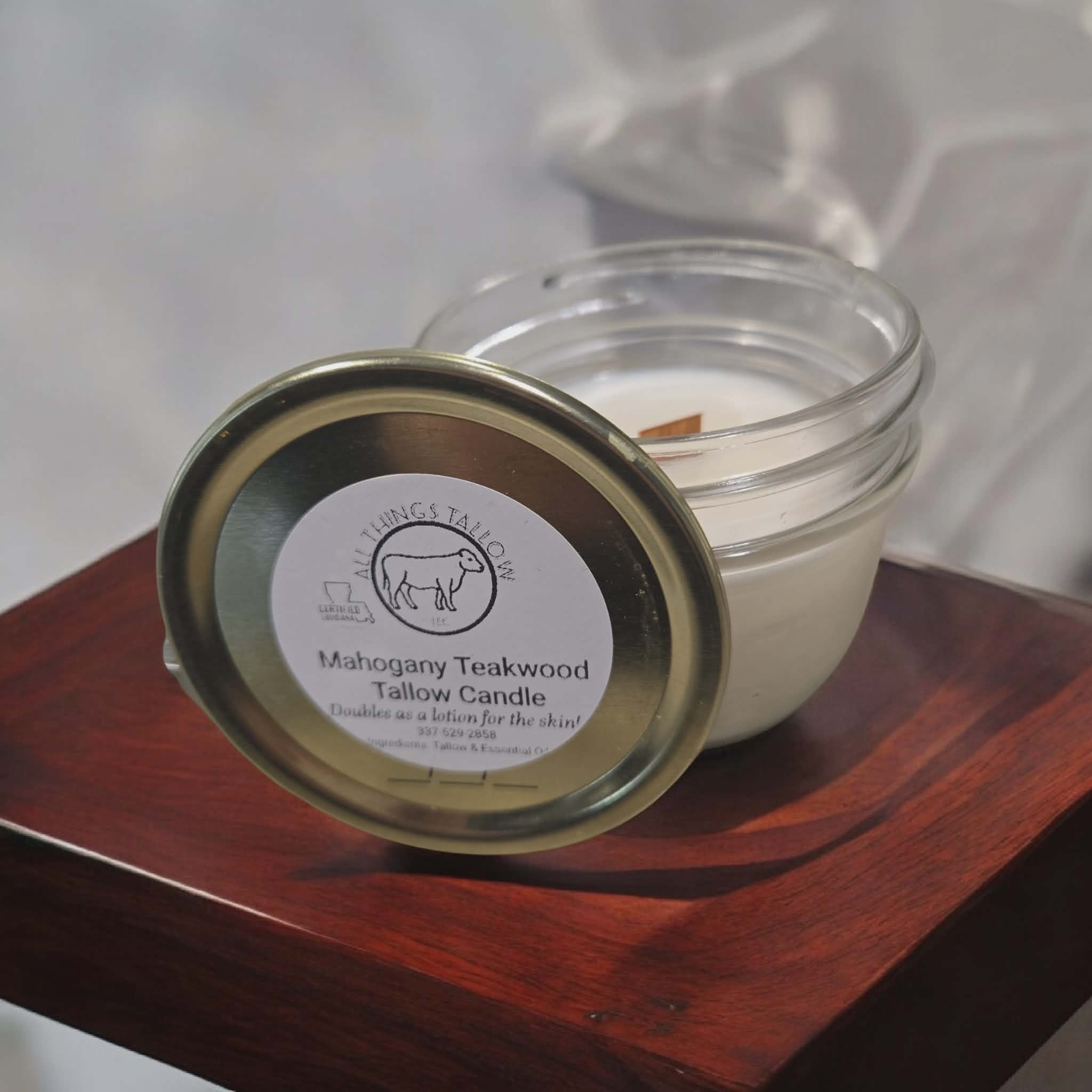 Mahogany Teakwood Tallow Lotion Candle