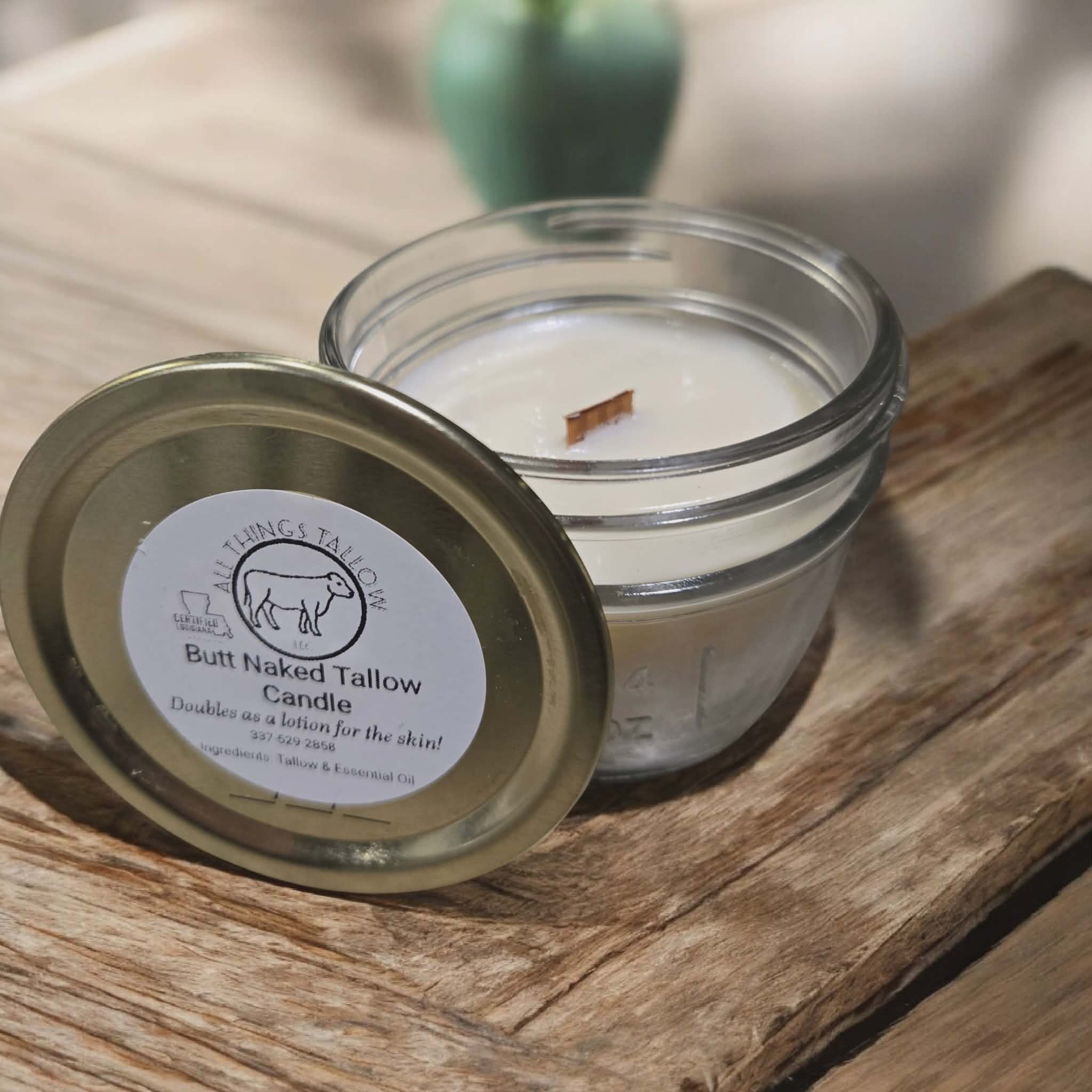 Butt Naked Tallow Lotion Candle