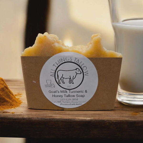Goat's Milk, Turmeric & Honey Tallow Soap